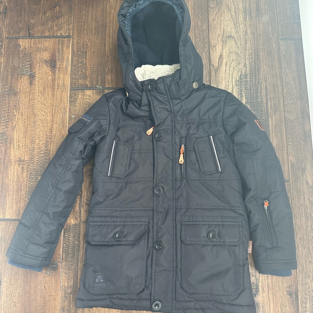 Girls black Kamik winter coat